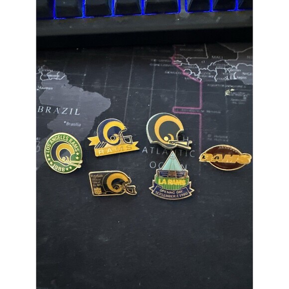Los Angeles Rams Vintage Lapel Pins Set of 6 NFL Football Collectible - Picture 1 of 7